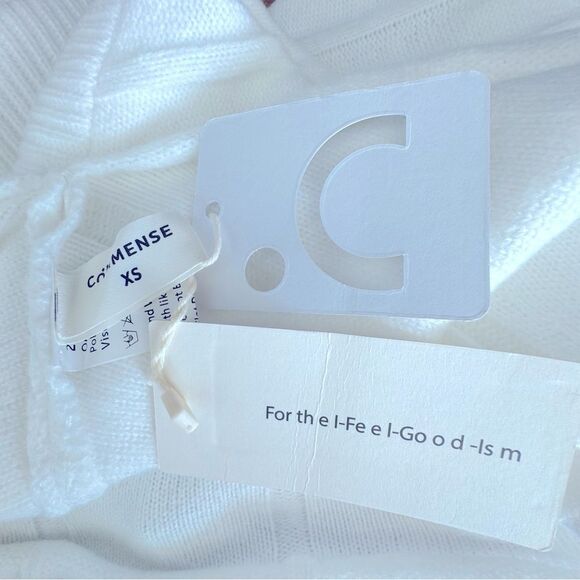 Commense Mock Neck White Piping Chunky Turtleneck SZ XS NEW - Picture 12 of 15